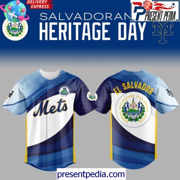 New York Mets Salvadoran Heritage 2025 Baseball Jersey