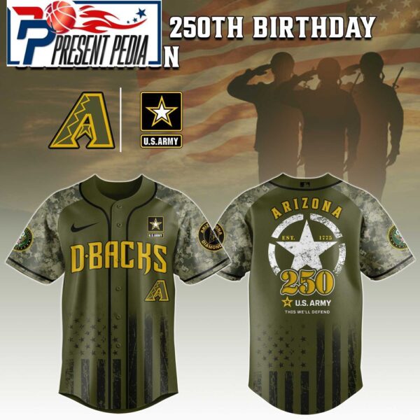 Arizona Diamondbacks MLB U.S. Army 250th Birthday Celebration Jersey Gift for Fans