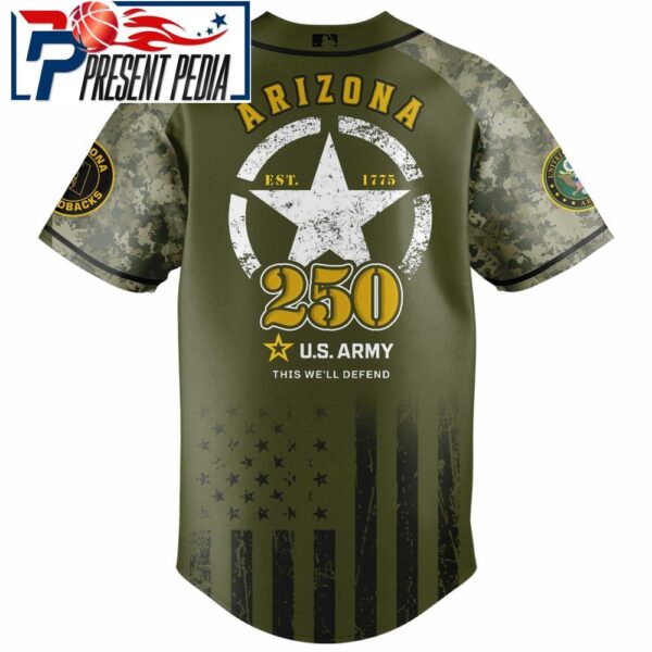 Arizona Diamondbacks MLB U.S. Army 250th Birthday Celebration Jersey Gift for Fans